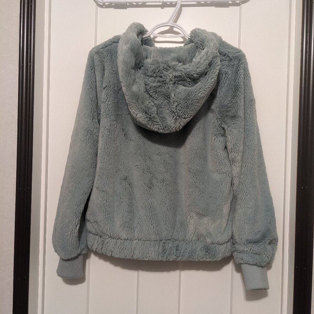 Fuzzy sage green jacket